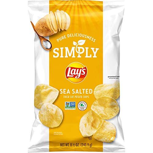 Lay's Simply Lay's Sea Salted Thick Cut Potato Chips, 8.5 Ounce