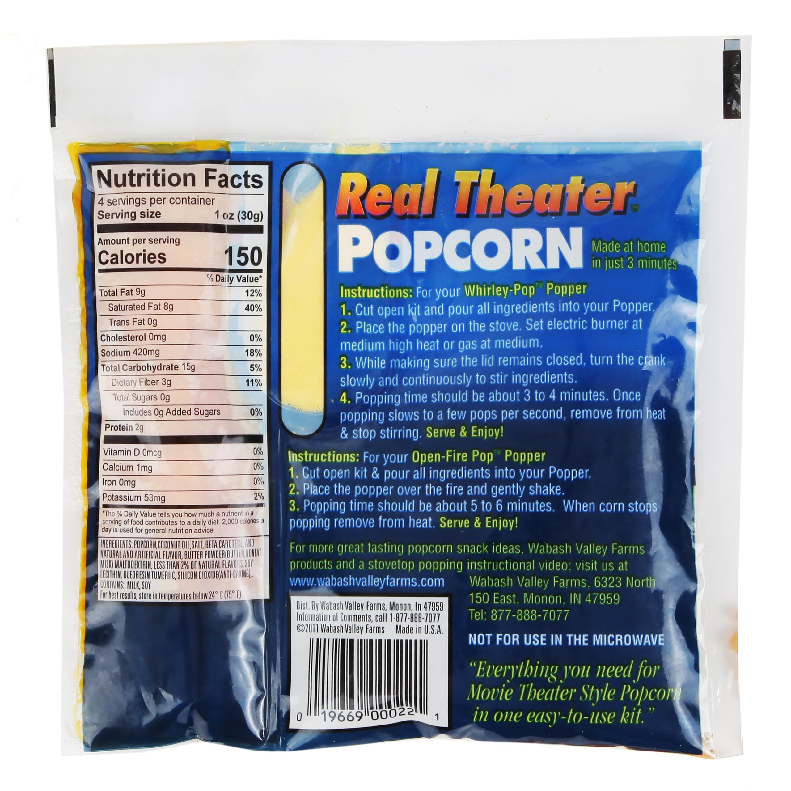 Wabash Valley Farms Wabash Valley Farms Theater Popcorn Kits - 10 Pre-Portioned Popcorn Machine Popcorn Packets, Popcorn Kernels for Popcorn Machine, 10 Pop Corn Packs