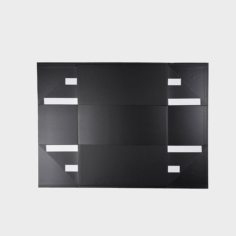 Geoto Geoto 23.6x17.3x7.87in | 60x44x20cm XXL Extra Large Magnetic Flap Gift Boxes,Luxury Big Collapsible Box for Present Packaging Wholesale(Black with Ribbon)