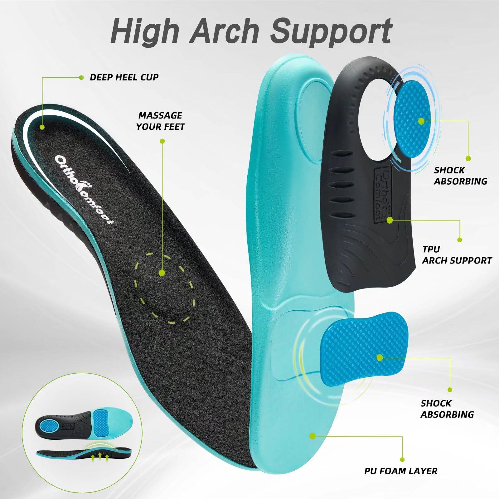 OrthoComfoot Men\'s Orthopedic Dress Oxfords for High Arch: Casual Supportive Cushion Shoes for Plantar Fasciitis, Ultralight Leather Shoeswith Arch Support for Indoor Outdoor Black Size 12