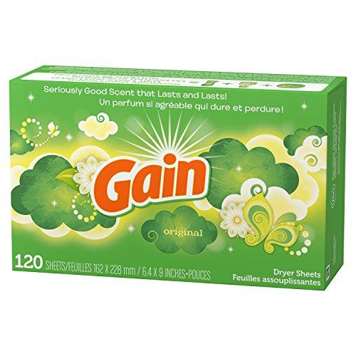 Gain Gain Original Dryer Sheets, 120 Count