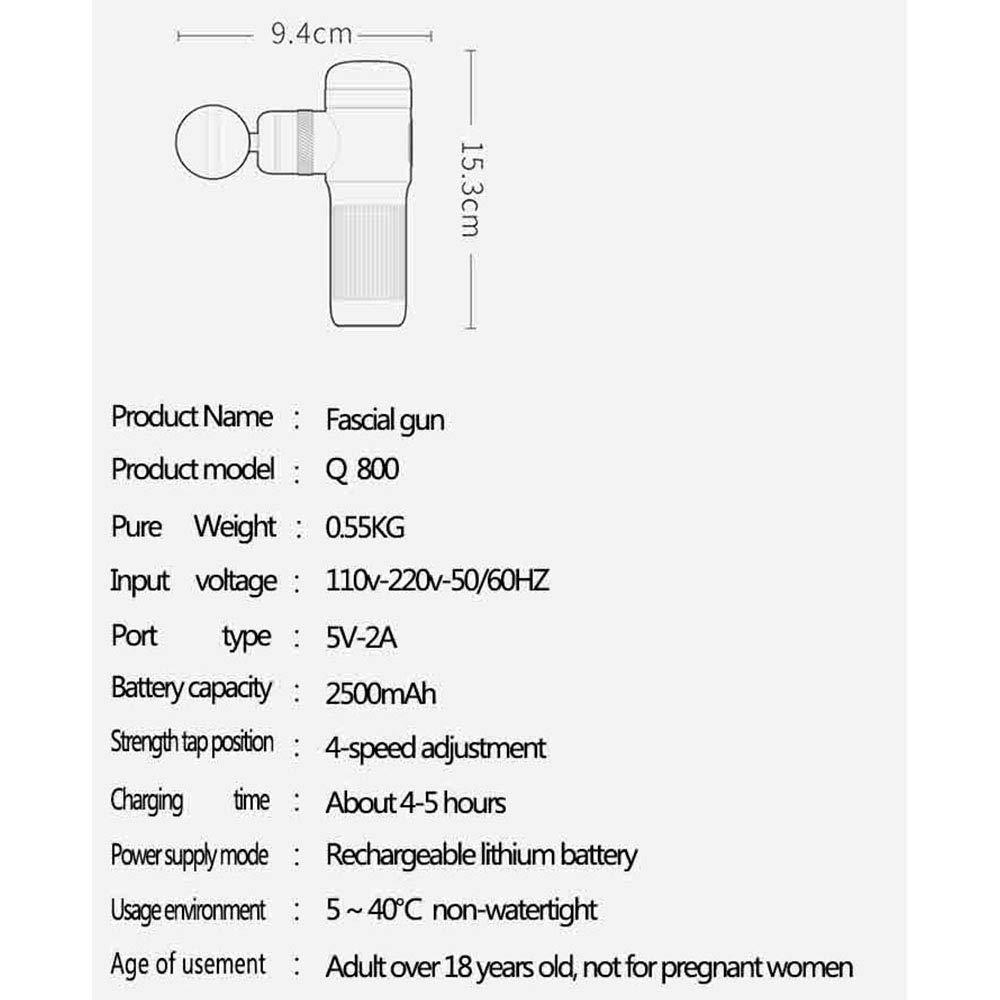 RainmillXM RainmillXM Mini Muscle Tap Deep Tissue Massage Gun Portable Mini Gun Professional Silent Startgun (Purple)