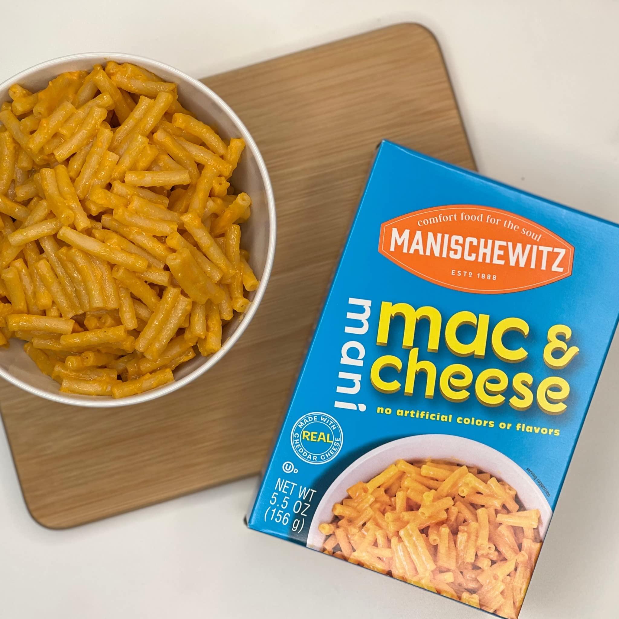 Manischewitz Manischewitz Kosher Mac & Cheese, 5.5oz (4 Pack) Made with Real Cheddar Cheese, No Artificial Colors of Flavors, Certified Kosher