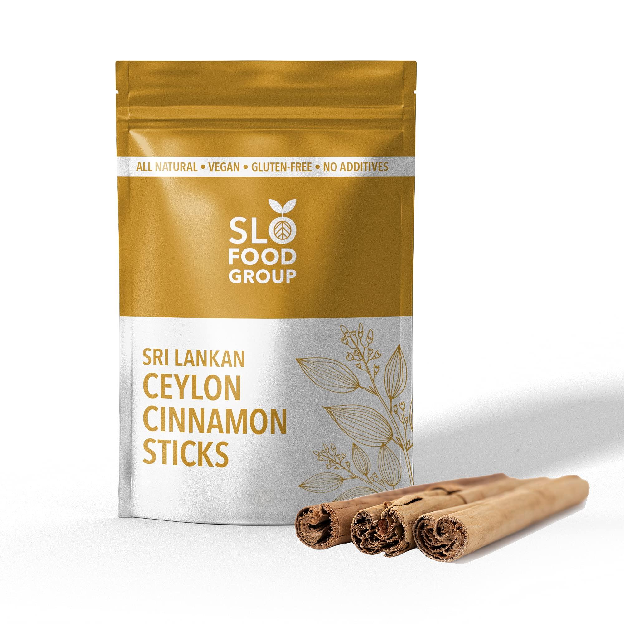 Slofoodgroup Slofoodgroup Ceylon Cinnamon Sticks - Pure Ceylon Cinnamon Quills 5 Inch Cut Cinnamon Spice from Sri Lanka, True Cinnamon - Cinnamomum Verum, 1 OZ.