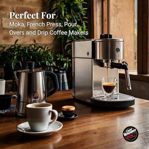 Caffe' Vergnano 1882 Caffe Vergnano 1882 Antica Bottega Whole Bean Arabica Medium Roast Espresso, 1.1 lbs Bag - Italian Coffee Beans with notes of Chocolate, Nuts & Caramel, Intensity 5/10-500g Bag