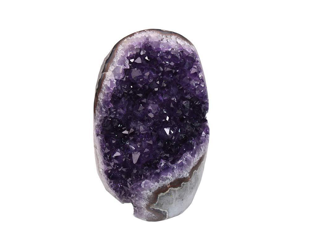 StoneStory Natural Uruguay Amethyst Crystal Cluster 1 (One) Large Specimen Stone for Crystals Healing Reiki Home Decoration 600-700grams (Uruguay Amethyst, 600-700grams/1.3lb-1.54lb)