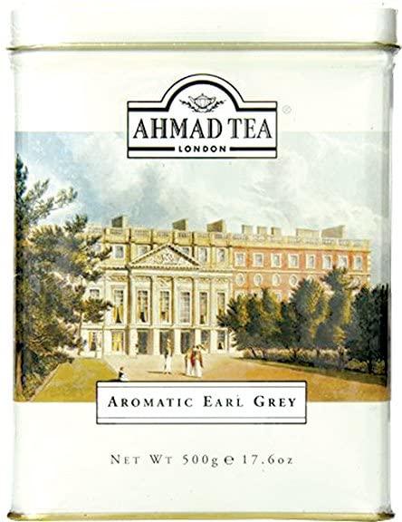 Ahmad Tea Ahmad Aromatic Earl Grey Loose Leaf Tea in Tin 17.6oz/500g (749) (Pack of 12)