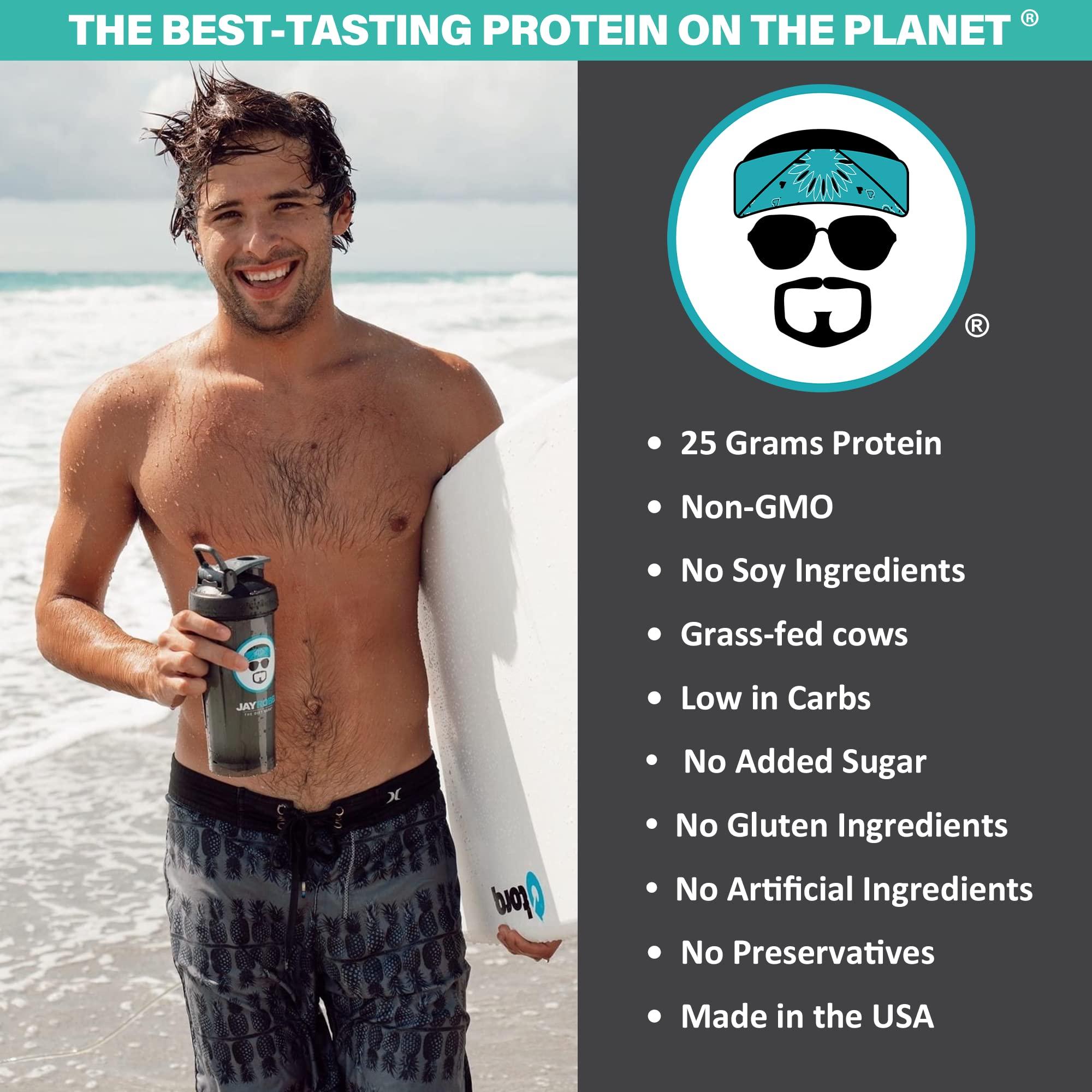 JAYROBB JAYROBB Whey Isolate Protein Powder, Low Carb, Keto, Vegetarian, Gluten Free, Lactose-Free, No Sugar Added, No Fat, No Soy, Nothing Artificial, Non-GMO, Best-Tasting, 75 Servings (80 oz, Strawberry)