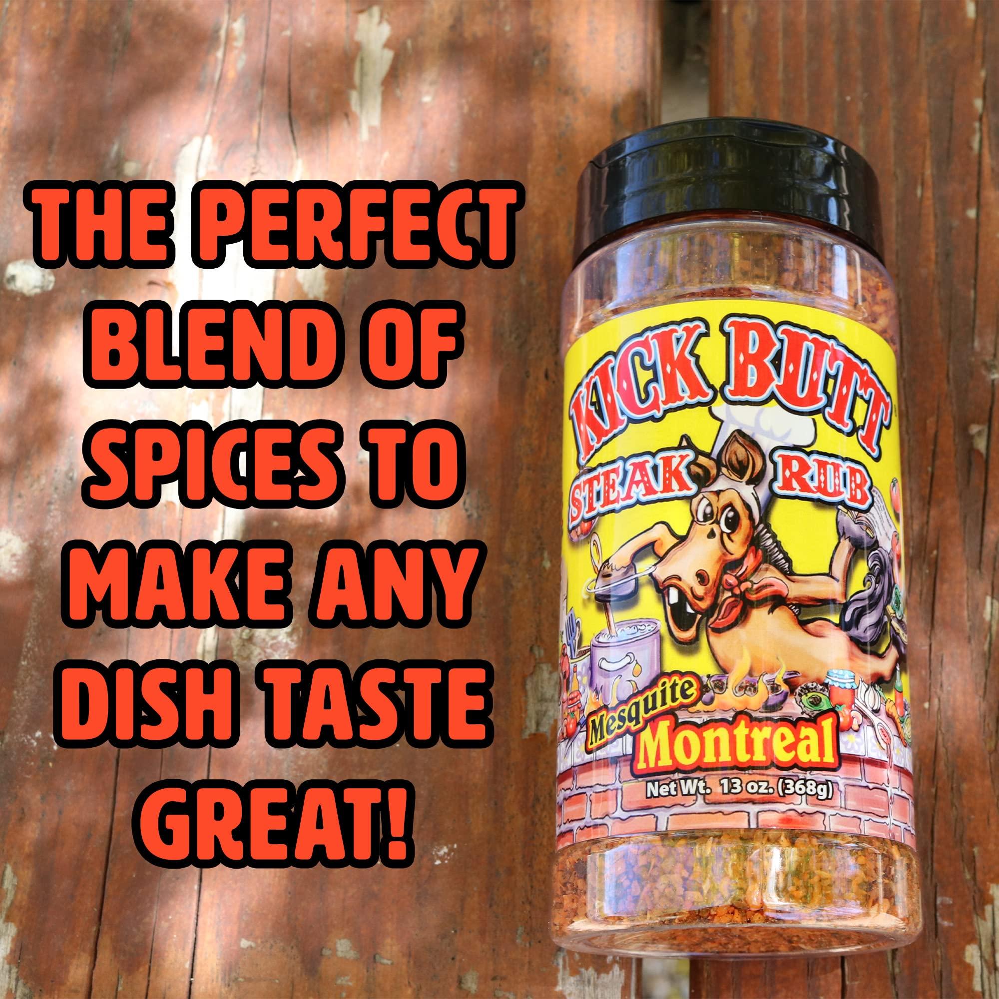 ASS KICKIN' Kick Butt Gourmet Cajun Seasoning Spice Shaker - Spicy Cajun Seasoning Rub (7 oz) - Use for Creole Seasoning (Montreal Steak)