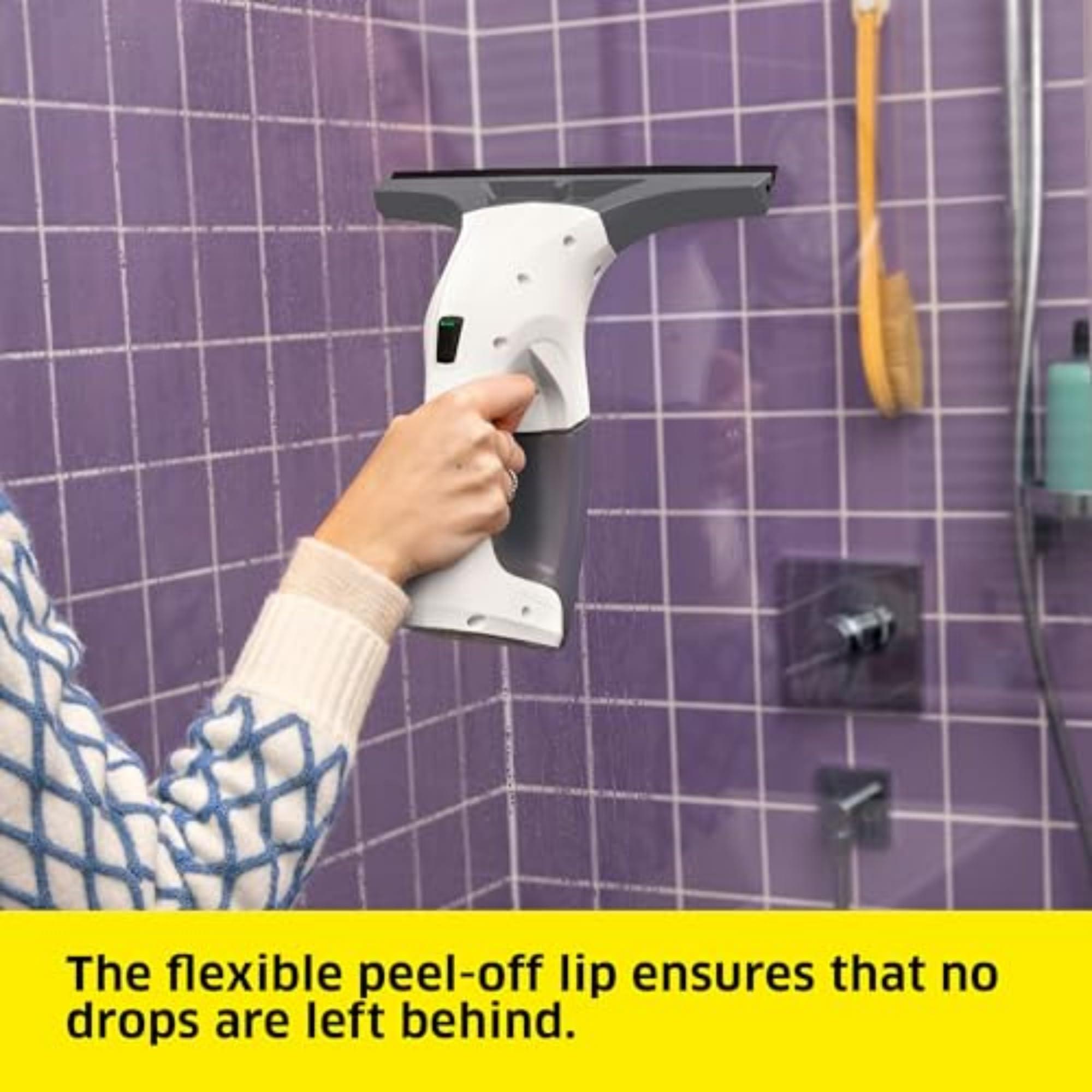 Karcher Krcher WV 1 Electric Window Vacuum Squeegee 10\" - Perfect for Showers, Mirrors, Glass, and Countertops - Electric Squeegee