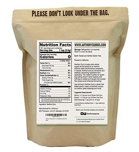 Anthony's Anthony's Xanthan Gum, 1 lb, Batch Tested Gluten Free, Keto Friendly, Product of USA
