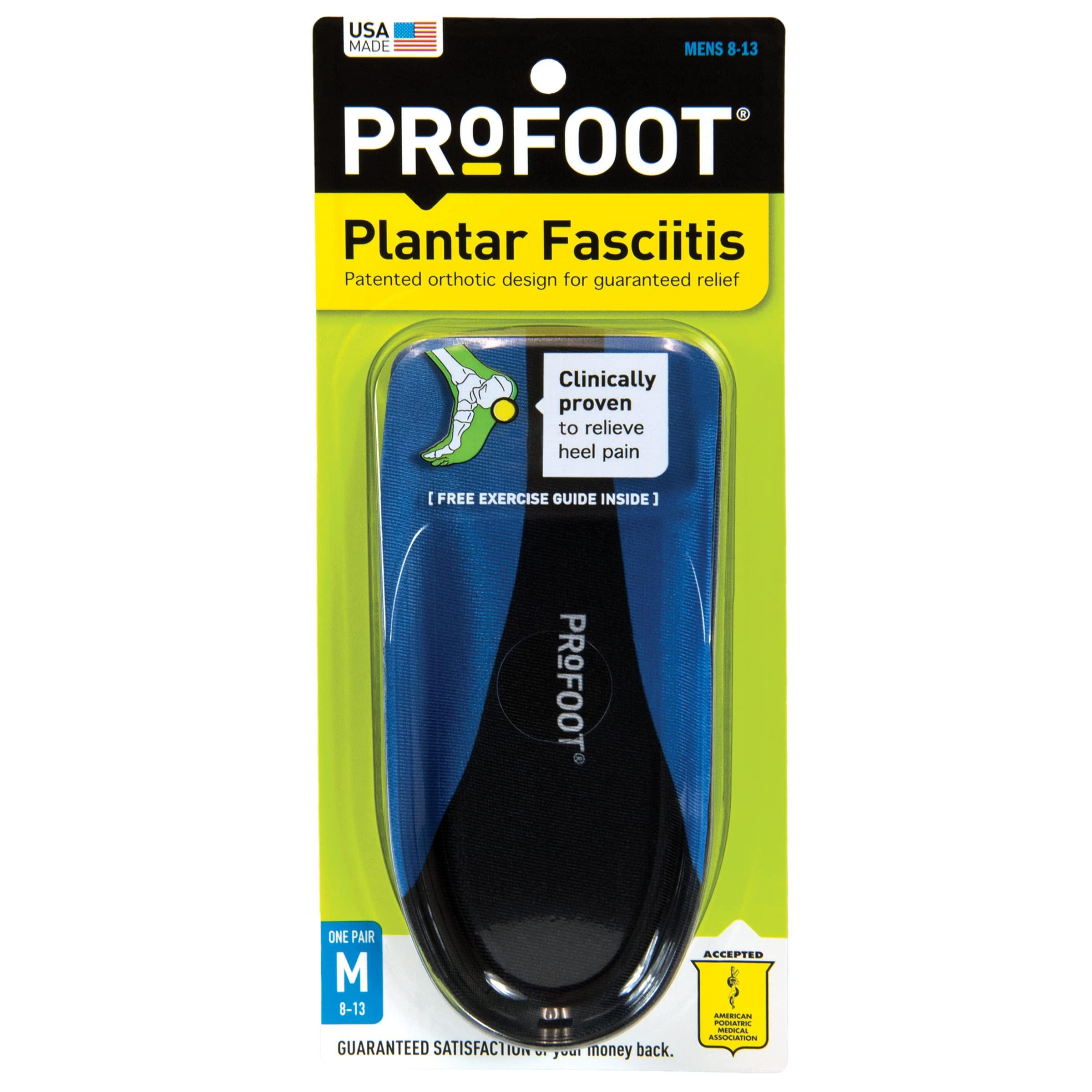 Dr. Scholl\'s Dr. Scholl\'s Men\'s 8-12 Heel & Arch Orthotics and PROFOOT Men\'s 8-13 Gel Heel Shock Absorbing Insoles for Plantar Fasciitis & Heel Pain, 1 Pair Each