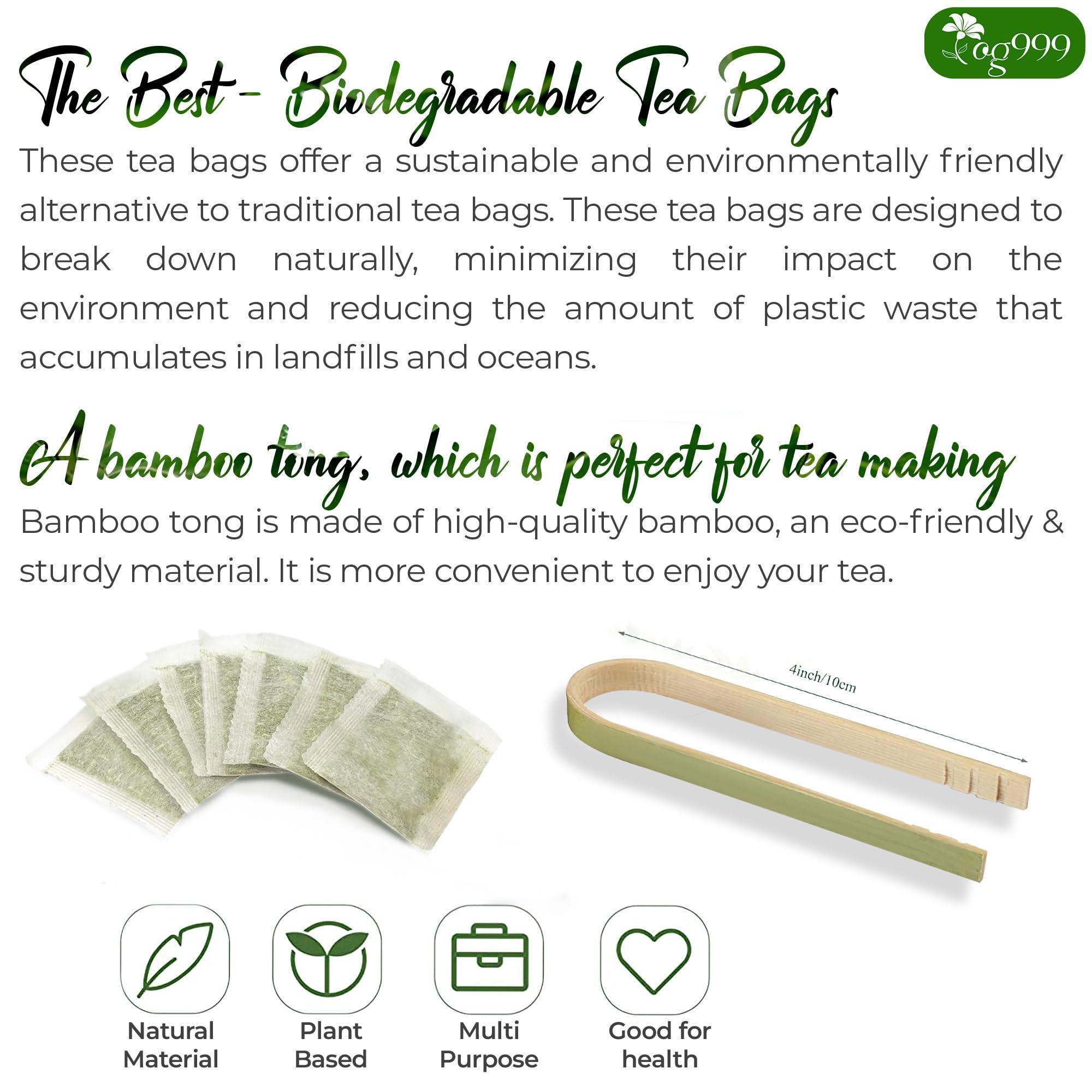 TOG999 100 Tea Bags Relieves Constipation Natural Tea, Blend of Senna Leaves - Peppermint - Licorice - Fennel, 100% Natural Ingrendients, Hand-made Herbal Tea, No Sugar, No Caffeine, No Gluten, Vegan.