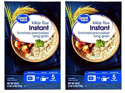 Instant White Rice, 28 oz (3 Pack) Great Value Del Instant White Rice, 28 oz (3 Pack) Great Value Delicious Enriched Long Grain
