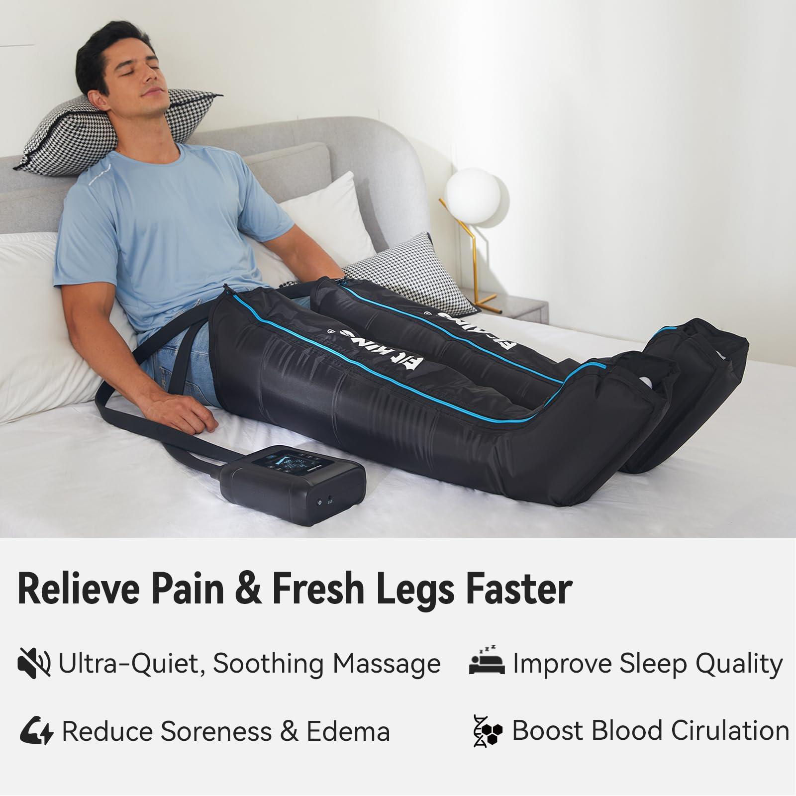 FIT KING FIT KING Professional Air Compression Leg Recovery System, Cordless Rechargeable Leg Compression Massager Recovery Boots, Fast Recovery & Improved Circulation for Athletes, FSA HSA Approved (Medium)