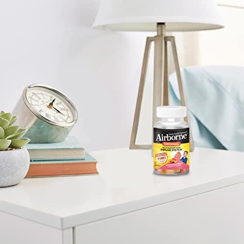 Airborne Airborne 750mg Vitamin C Gummies For Adults, Immune Support Supplement with Powerful Antioxidants Vitamins A C & E - 21 Gummies, Assorted Fruit Flavor