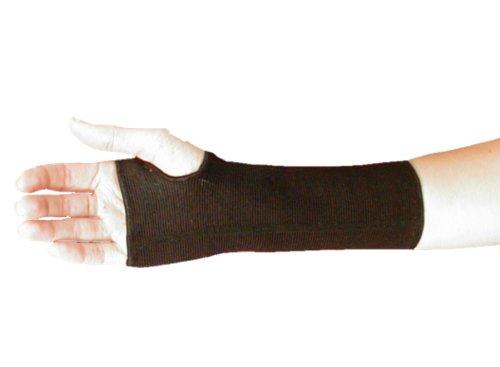 Alpha Medical Alpha Medical Compression Support Wrist and Hand Brace, 4-Way Stretch (Medium, White w/ Blue Trim)