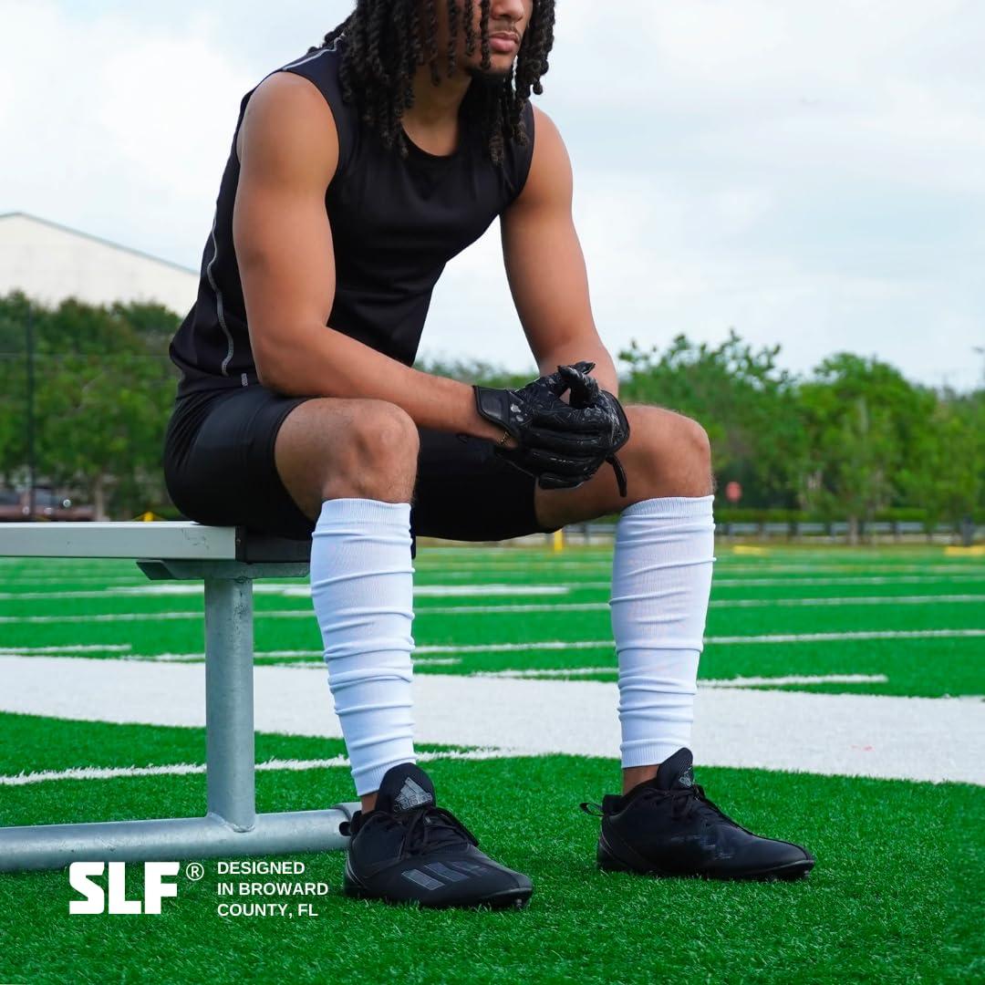 SLEEFS SLEEFS Calf Compression Leg Sleeves - Football Leg Sleeves for Youth Athletes - Shin Splint Support (Gray)