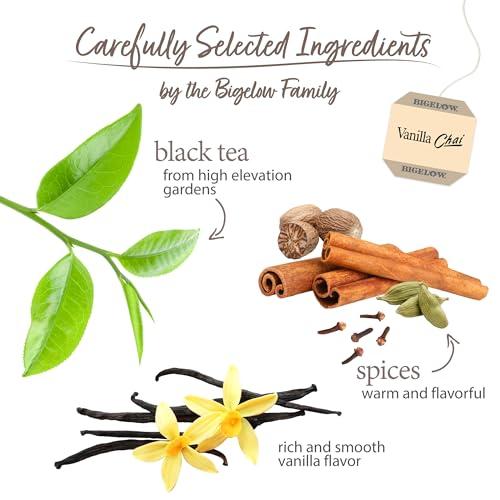 Bigelow Tea Bigelow Tea Vanilla Chai Black Tea, Caffeinated Tea, 20 Count (Pack of 6), 120 Total Tea Bags