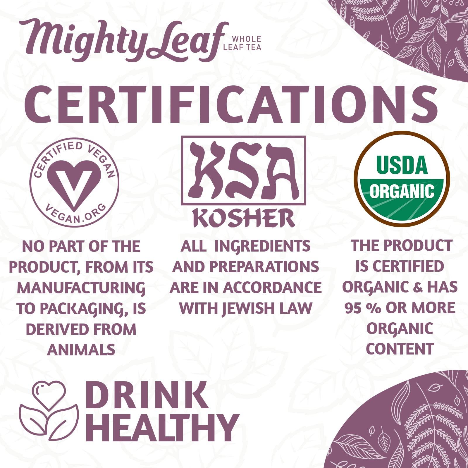 Mighty Leaf Mighty Leaf Organic Earl Grey Tea, 100 Tea Pouches