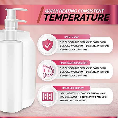 Greener Good Massage Oil Warmer and Dispenser for Table, Home Lotion Warmer, Heated, Plug in Oil Heater Beauty Salon Therapy Equipment, Electric Oil Warmer, Spa