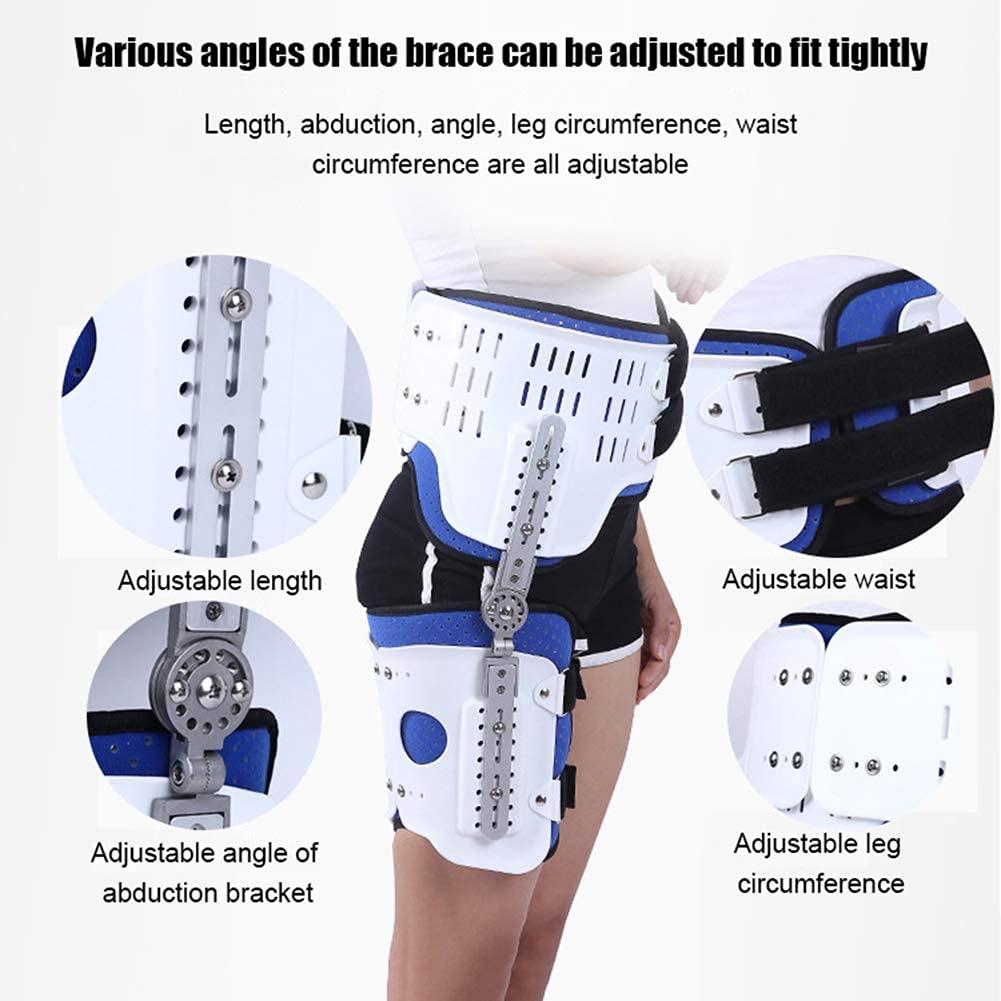 XJZHANG XJZHANG Adjustable Hip Joint Brace,Hip Thigh Dislocation Hip Abduction Orthosis Fixed Hinge Lumbar Leg Support Brace Femoral Injury Postoperative Rehabilitation