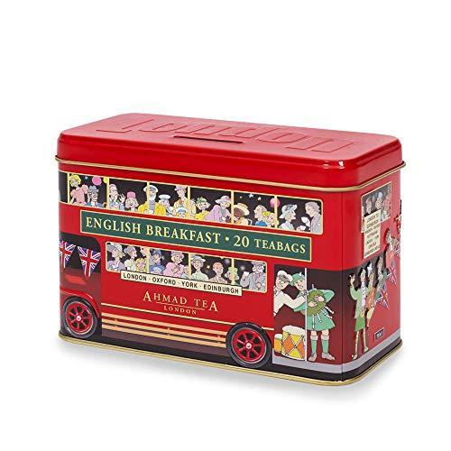 Ahmad Tea Ahmad Tea London Bus Tin, English Breakfast, 20 Count Tin