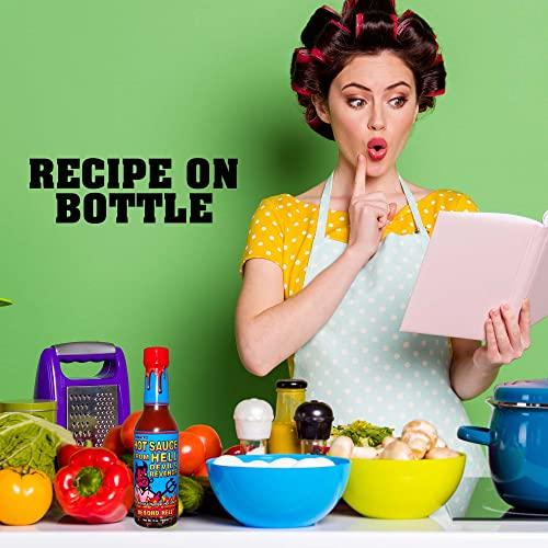 ASS KICKIN' Hot Sauce From Hell Devil's Revenge - 5 Ounce - Gourmet Habanero Hot Sauce with Capsicum Extract for Chicken Wings - Perfect for the Fan of Extra Hot Hot Sauces - Dance with the Devil!