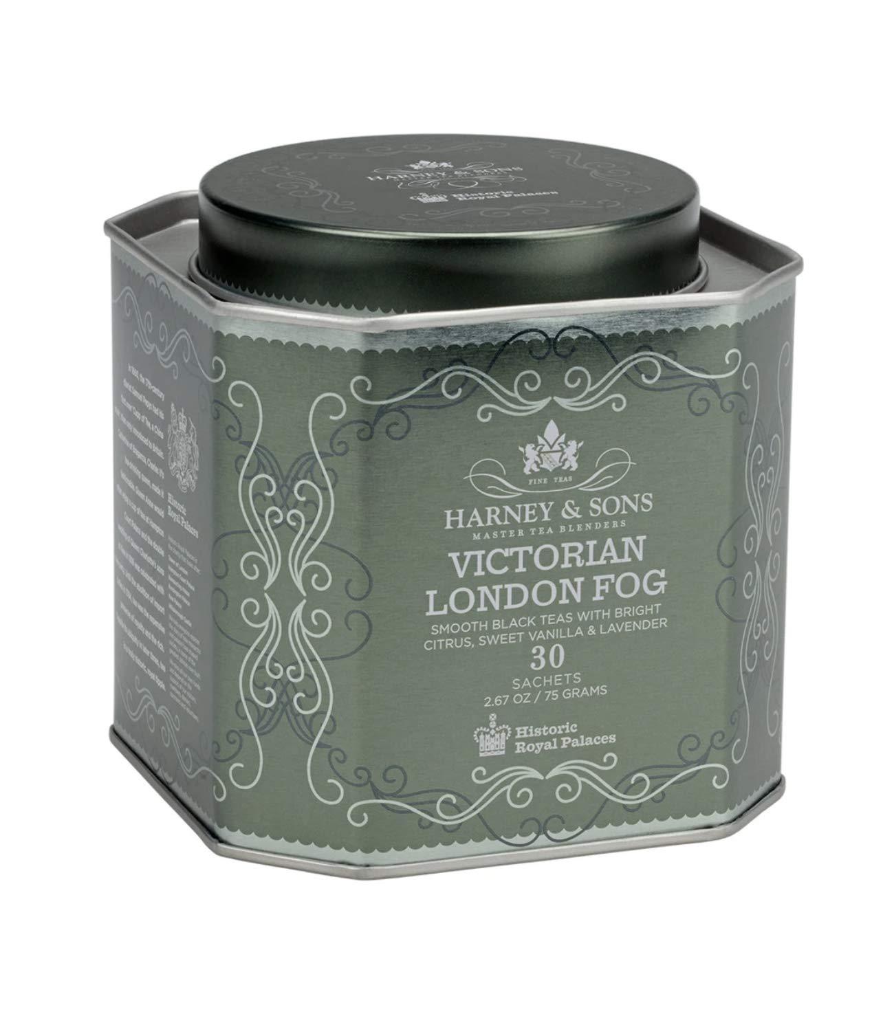 Harney & Sons Harney & Sons Victorian London Fog Tea, Black and Oolong Tea with Citrus, Vanilla and Lavender | 30 Sachets, Historic Royal Palaces Collection