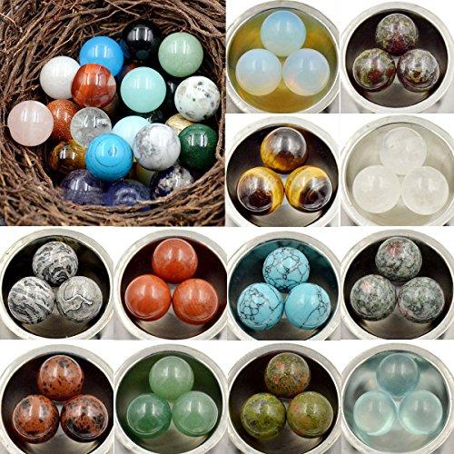 AD Beads AD Beads Natural Gemstone Harmony Round Ball Crystal Healing Sphere Massage Rock 20~50mm (22 Zebra, 35mm)
