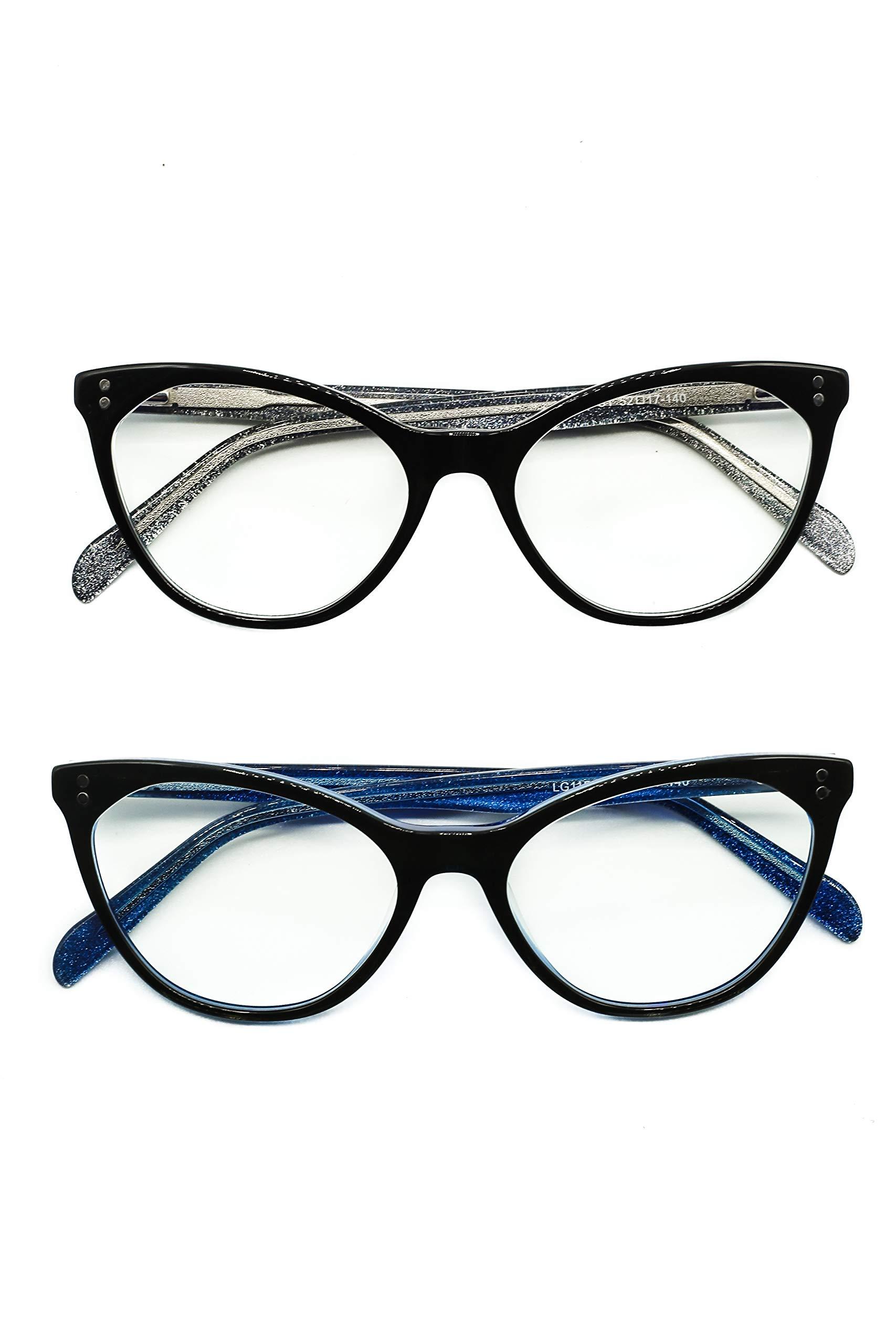 ZOOMe ZOOMe Blue Light Blocking Glasses - Remi - Cateye Anti Eye Strain, Sleep Better, Computer Gaming Glasses for Women (Black/Clear)