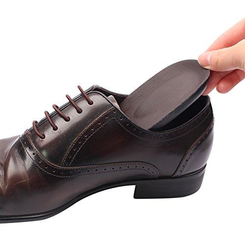 FOOTINSOLE.COM footinsole Heel Cushion Dress Shoe Insoles - Best Shoe Inserts - Leather Brown