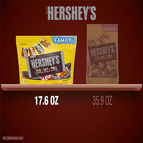 HERSHEY'S HERSHEY\'S Miniatures Assorted Chocolate Candy Family Pack, 17.6 oz