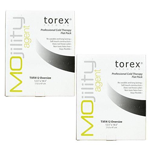 Torex Torex TXFA12 Professional Cold Therapy Flat Pack Black Oversized - 12.5" x 18.5" (2 Pack)