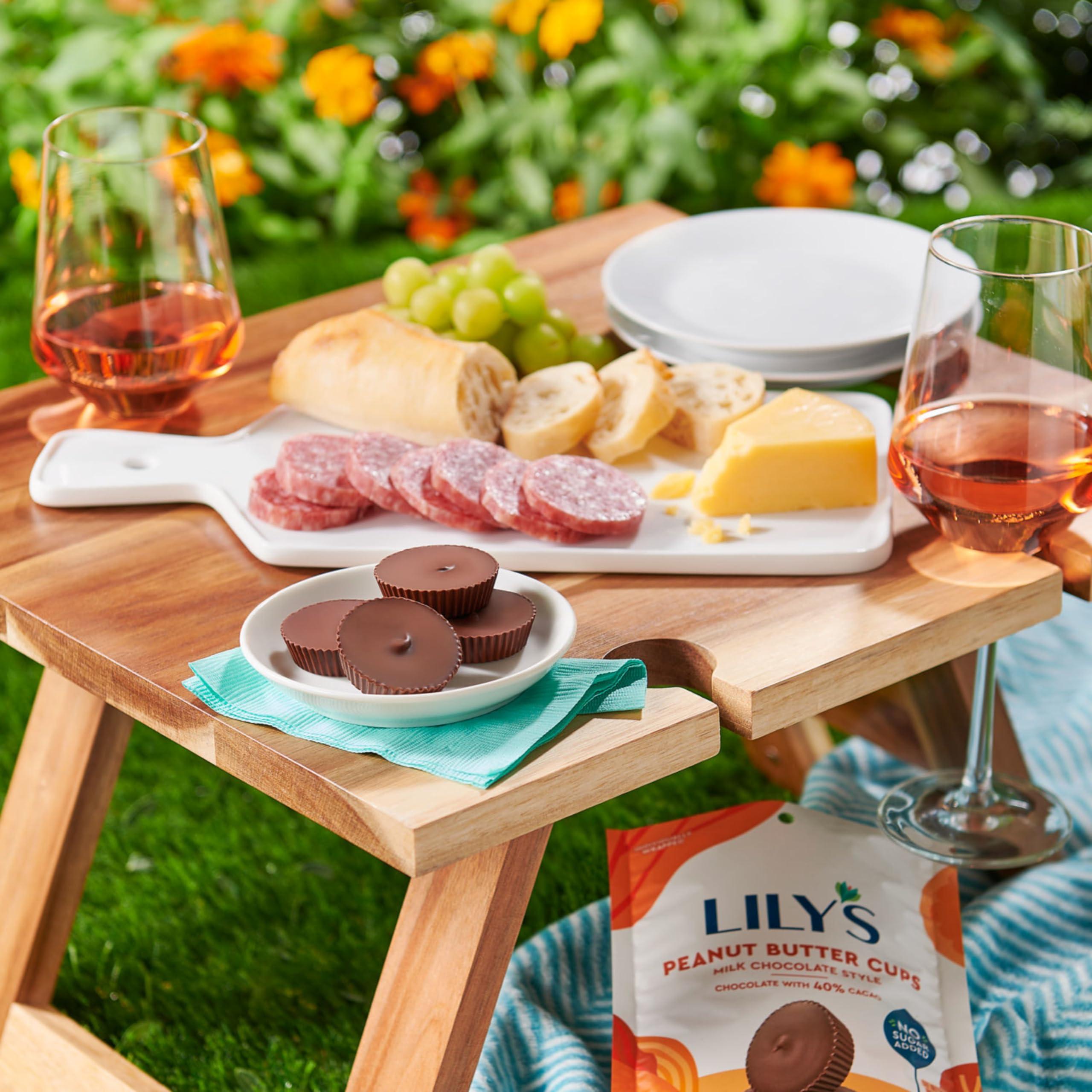 Lily's LILY\'S Milk Chocolate Style Peanut Butter Cups No Sugar Added, Sweets Bag, 3.2 oz