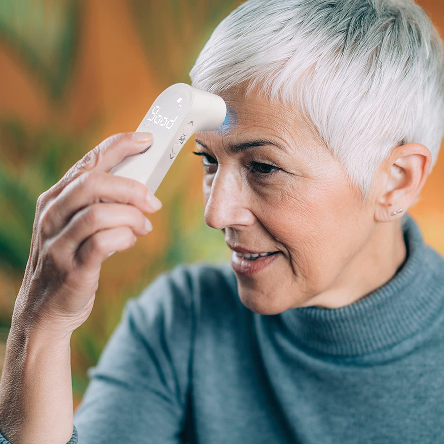 Innovo Innovo Medical Deluxe Fingertip Pulse Oximeter and Touchless Digital Forehead Thermometer Bundle