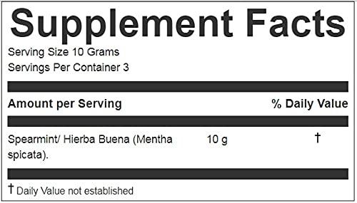 HANAN PERUVIAN SECRETS Hanan Peruvian Secrets Hierba Buena|100% Natural Spearmint|1.06oz / 30g|Naturally Aids in Fighting Digestive Disorders, Abdominal Cramps|Promotes Healthy Digestion