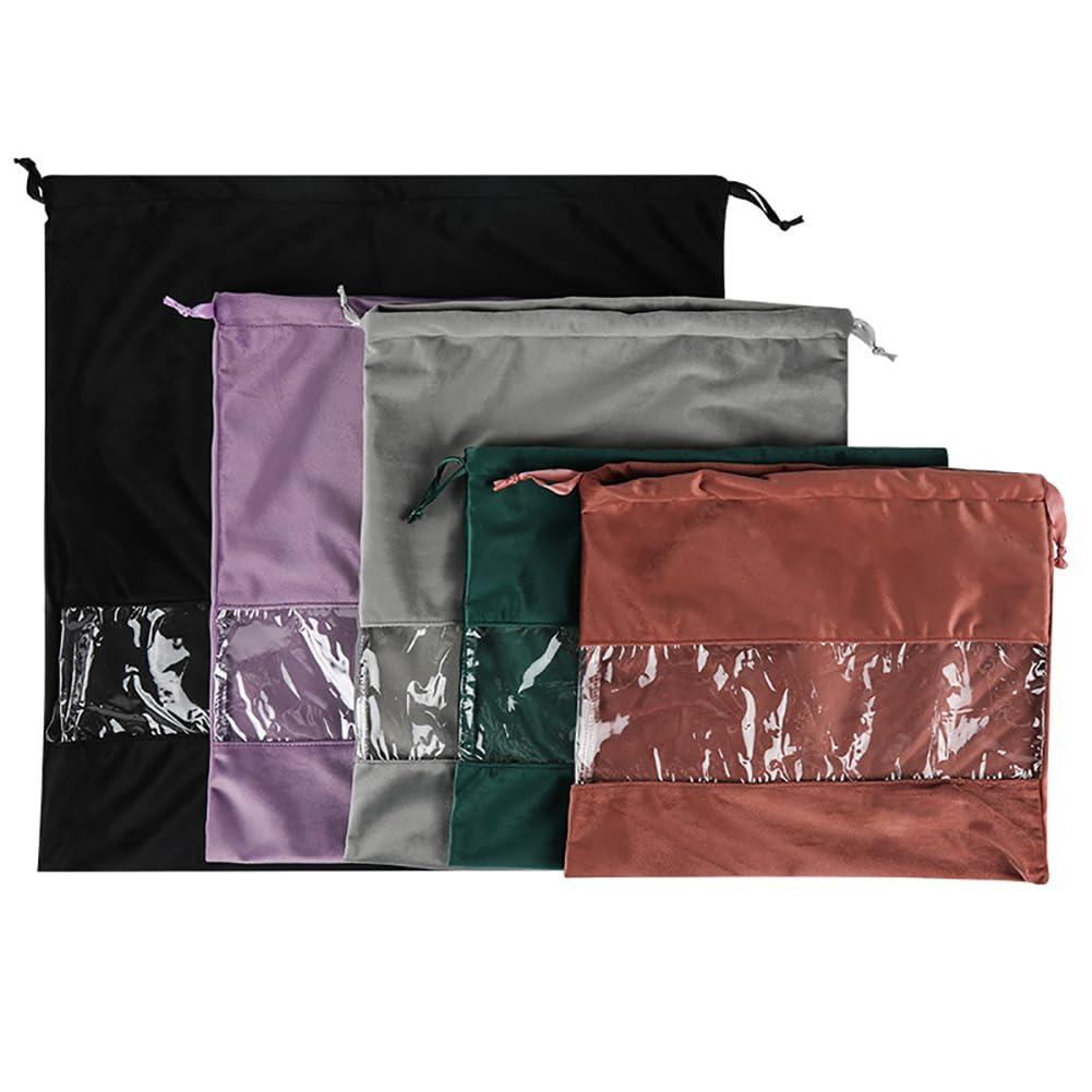 VODZUP VODZUP 2Pcs Reusable Gift Bags,Nylon Gift Bag with Drawstring for Party,Presents,Jewelry,15.7x15.3 inch Gift Bags for Craft,Candy, Jewelry, Party,Wedding (Brown)