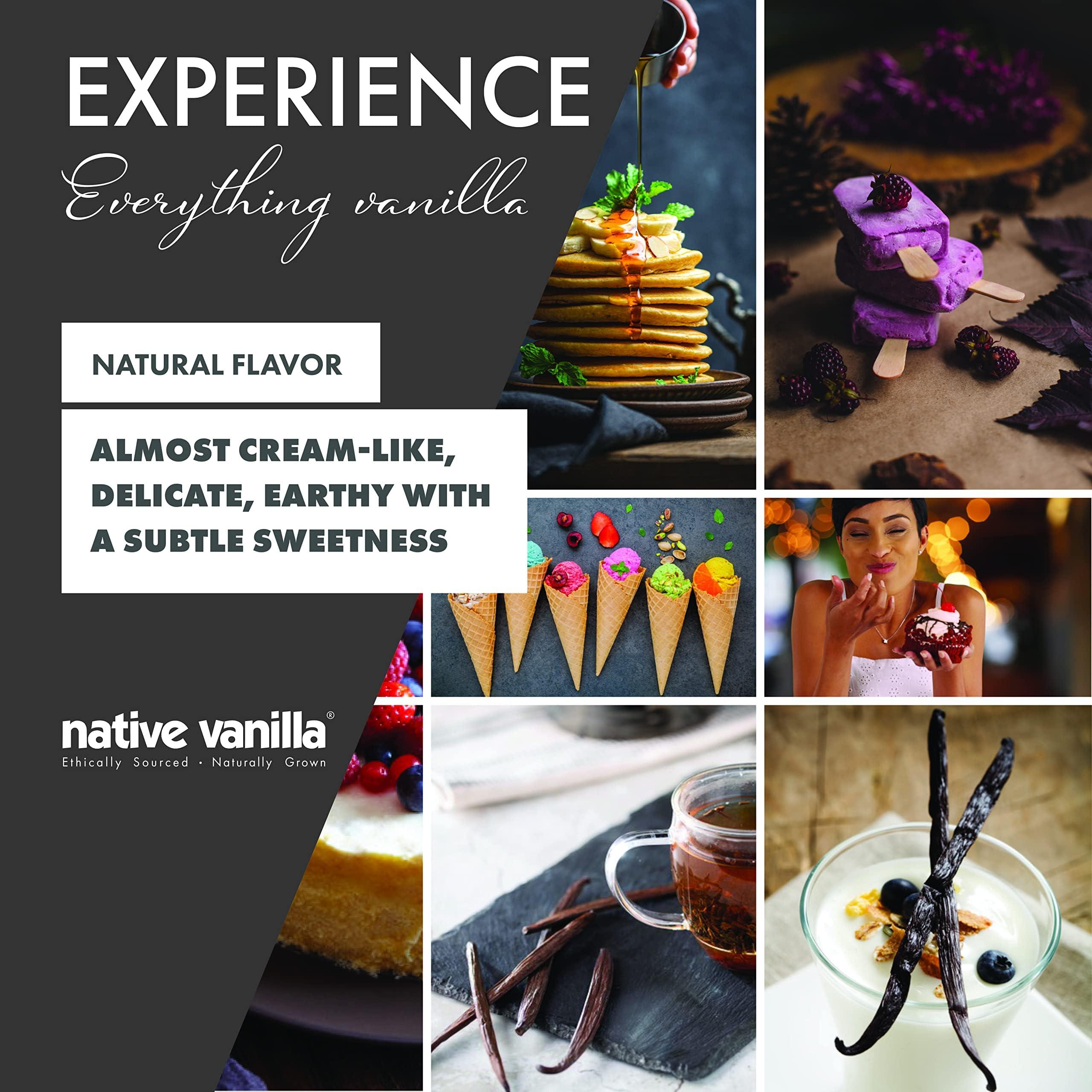 Native Vanilla 50 Organic Madagascar Vanilla Beans - Gourmet Grade A Premium Vanilla Pods - For Vanilla Extract & Baking - For Cooking, Desserts & More - 100% Vegan & Kosher - Non-GMO & Gluten-Free - Native Vanilla