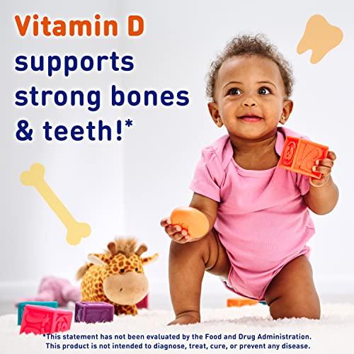 Enfamil Prenatals & Baby Vitamins Enfamil Baby Vitamin D-Vi-Sol Vitamin D Liquid Supplement Drops for Infants, Supporting Strong Teeth & Bones in Newborn Babies, Easy-to-Use, Gluten-Free, 50 mL Dropper Bottle, Pack of 3
