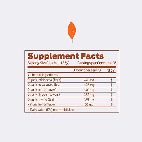 HELPS PHARMADUS BOTANICALS HELPS TEAS | Helps Immunity Boost | Organic herbal blend of Echinacea, Eucalyptus, Mint, Linden, Thyme and Natural Honey Flavor. Facilitates Respiratory Health | 16 Tea Bags - Pack of 6 |
