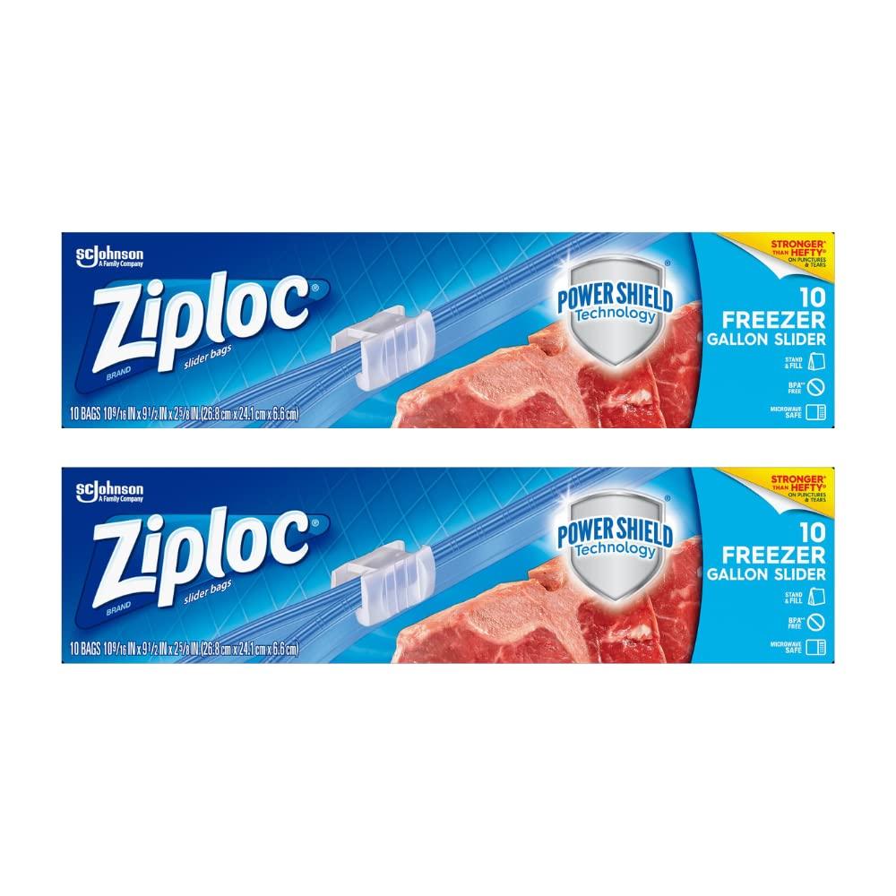 Ziploc Ziploc Slider Freezer Bags - 1 gallons (10 Count (Pack of 2))