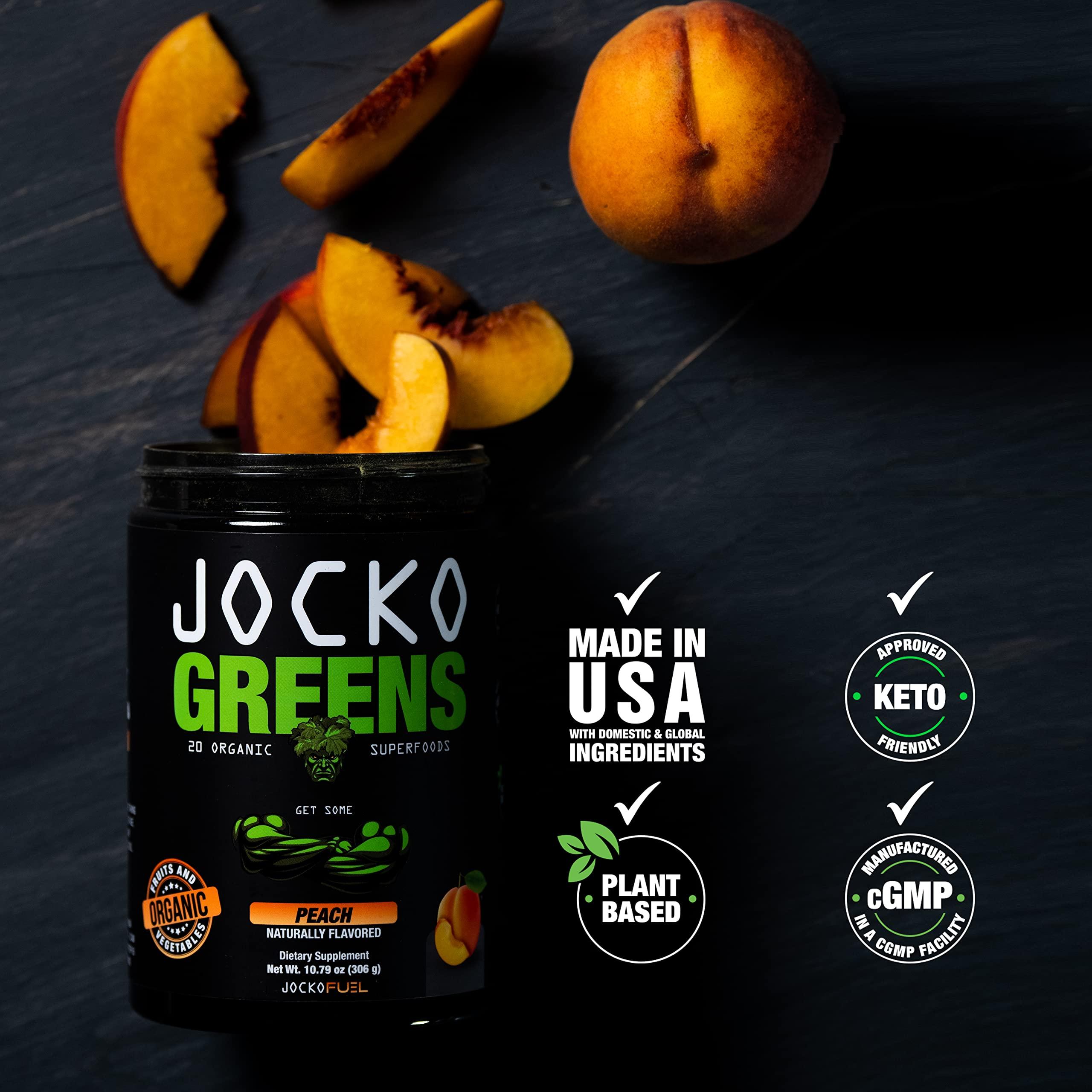 Jocko Fuel Jocko Fuel Greens Powder Bundle - Greens & Superfood Powder for Healthy Green Juice - Keto Friendly with Spirulina, Chlorella, Digestive Enzymes, & Probiotics - 60 Servings