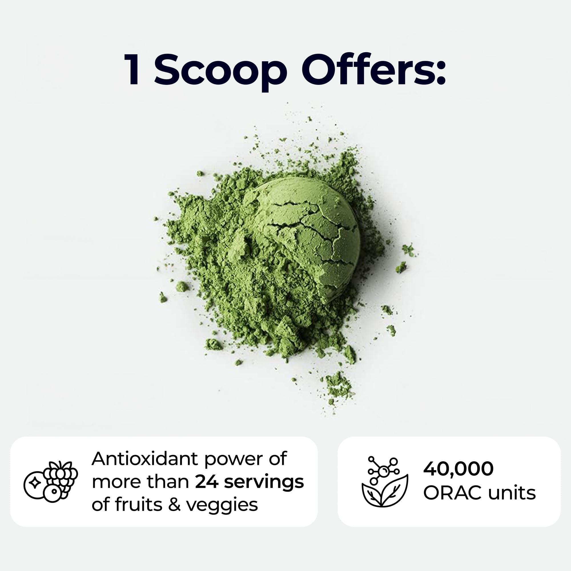 Paradise Herbs Paradise Herbs, ORAC Energy Greens Powder, Antioxidant Power of 24 Servings of Fruits & Vegetables in 1 Scoop, 120 Servings
