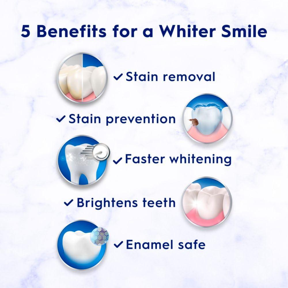 Crest Crest 3D White Brilliance Luminous Purple Teeth Whitening Toothpaste, 4.6 oz Pack of 3, Anticavity Fluoride Toothpaste, Fights 100% More Surface Stains, 24 Hour Active Stain Prevention