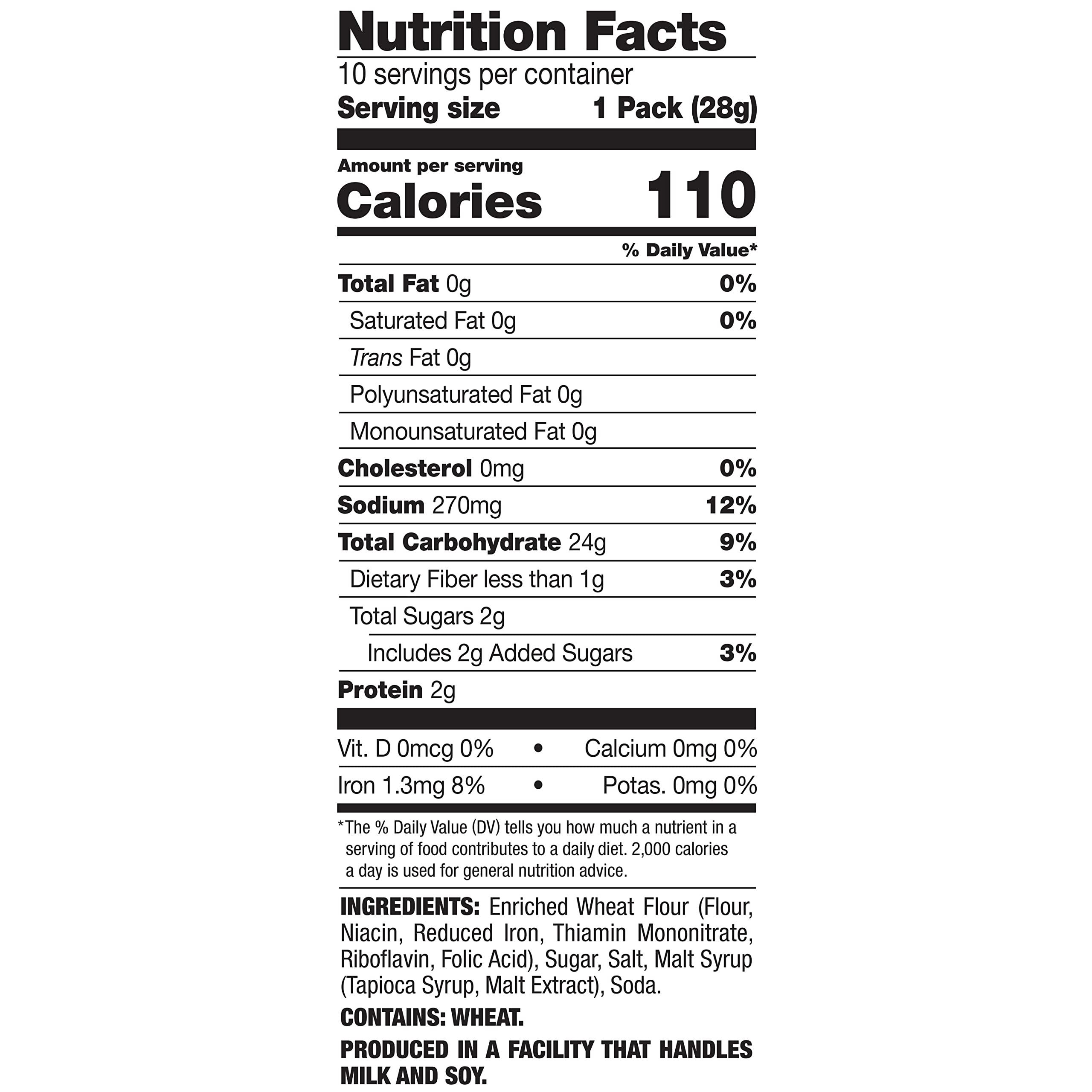 Snack Factory Snack Factory Pretzel Crisps, Original, 1 Oz Snack Packs, 10 Ct