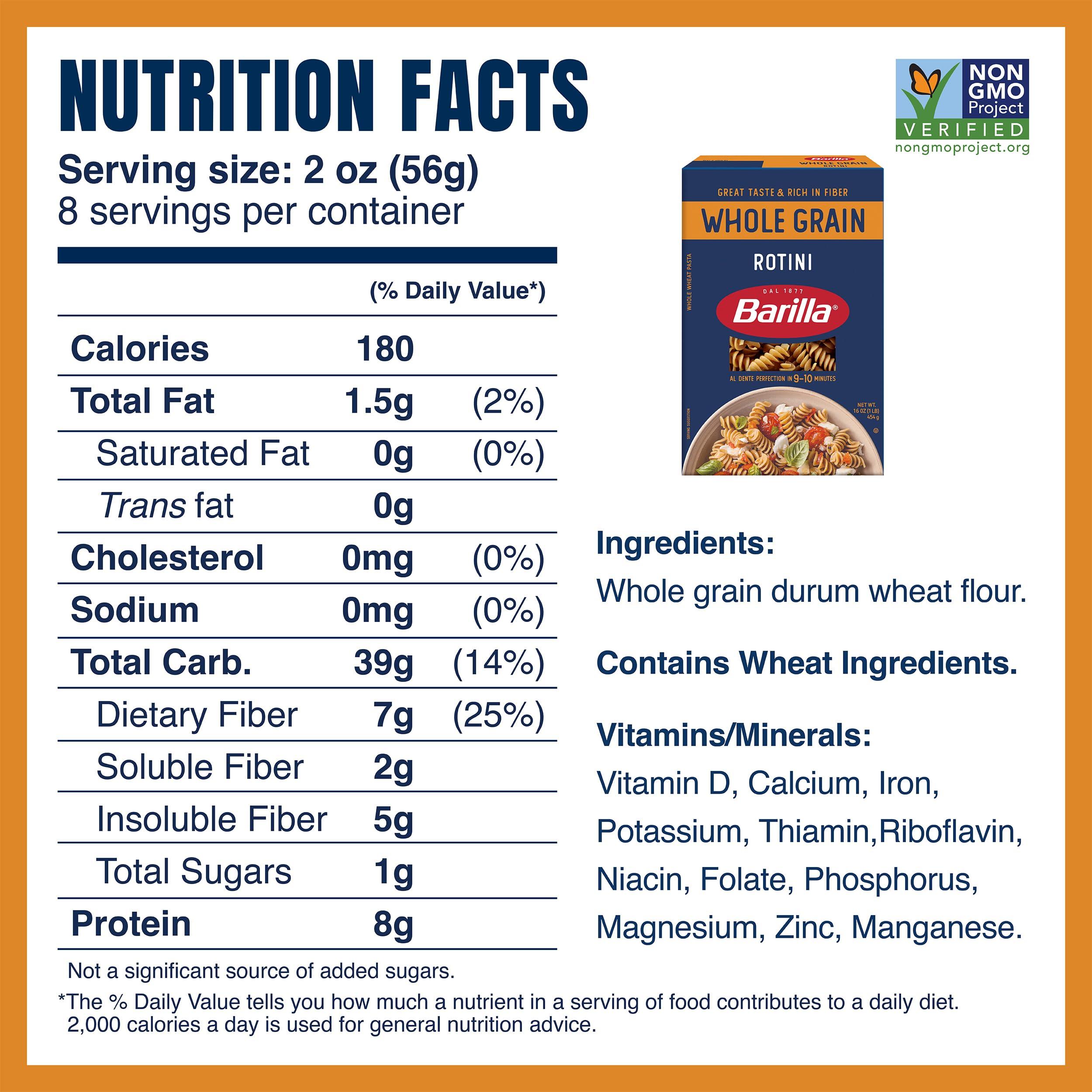 Barilla Barilla Whole Grain Elbows Pasta, 16 oz. Box (Pack of 12) - Non-GMO Pasta Made With 100% Whole Grain Durum Wheat - Great Source of Fiber