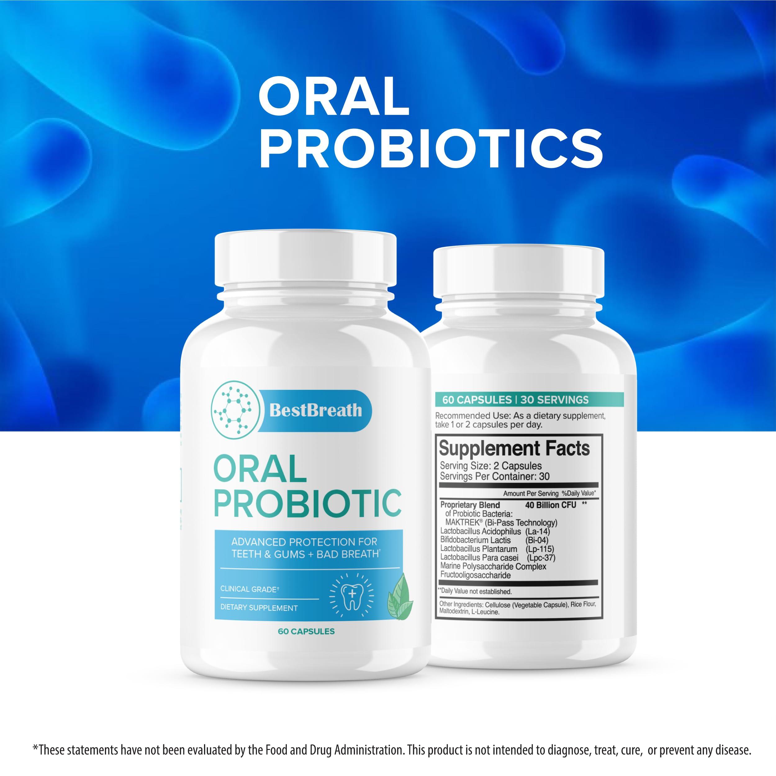 Official... Official... Best Breath Oral Probiotic - Best Breath Dental Probiotic for Teeth and Gums - Advanced Supplement Pills Healthier Teeth, Gums & Bad Breath, BestBreath Oral Probiotic Reviews (2 Pack)