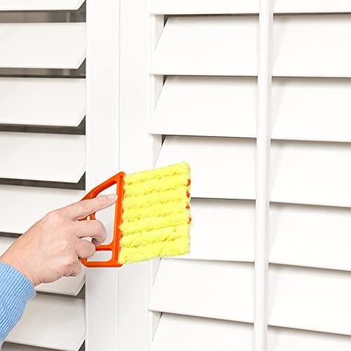 ULTECHNOVO ULTECHNOVO Duster Wands 1 Set Cleaning Brush Cleaning Stick Duster Small Duster Sticks Small Cleaning Brush Blind Duster Tool Detail Stick Mini Duster Window Blinds Plastic Cleaning Wands