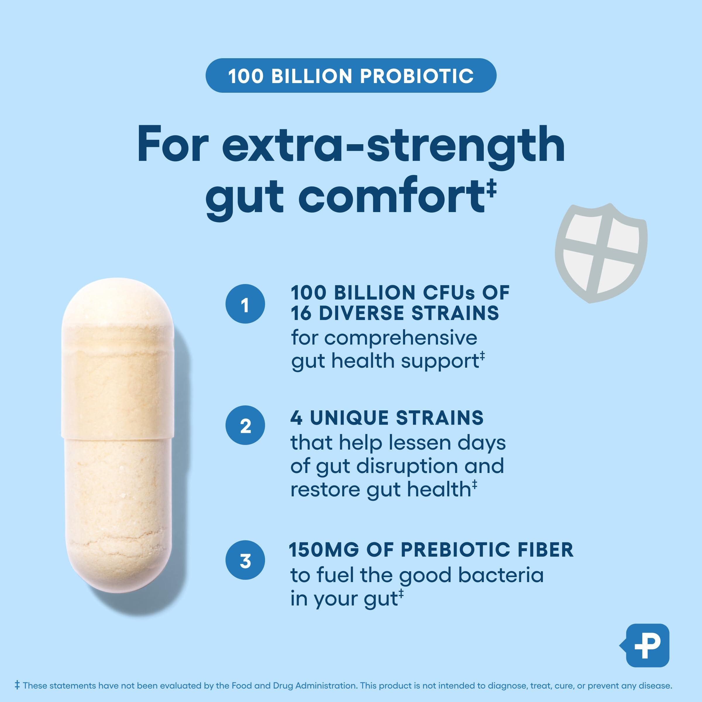 Physician\'s CHOICE Physician\'s CHOICE 100 Billion Advanced Probiotic - 16 Strains + Organic Prebiotics - Digestive & Gut Health - Supports Occasional Constipation, Diarrhea, Gas & Bloating - Probiotics for Women & Men